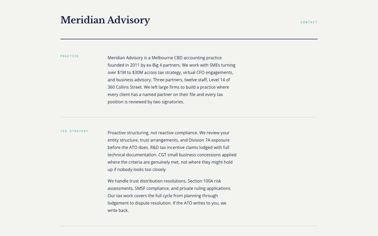 Meridian Advisory